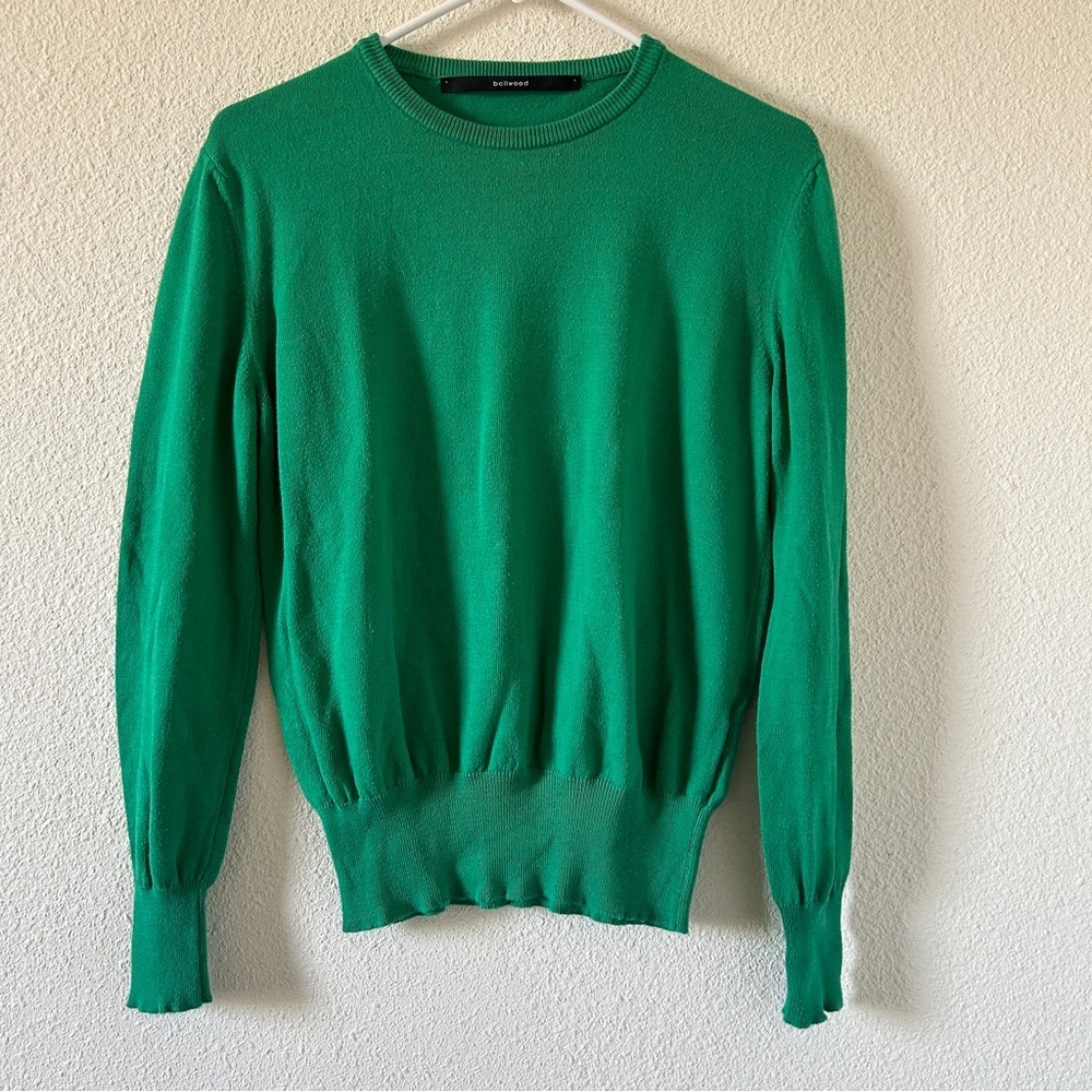 Bellwood Pullover Cotton Sweater Fits Women’s Medium Green Casual Capsule